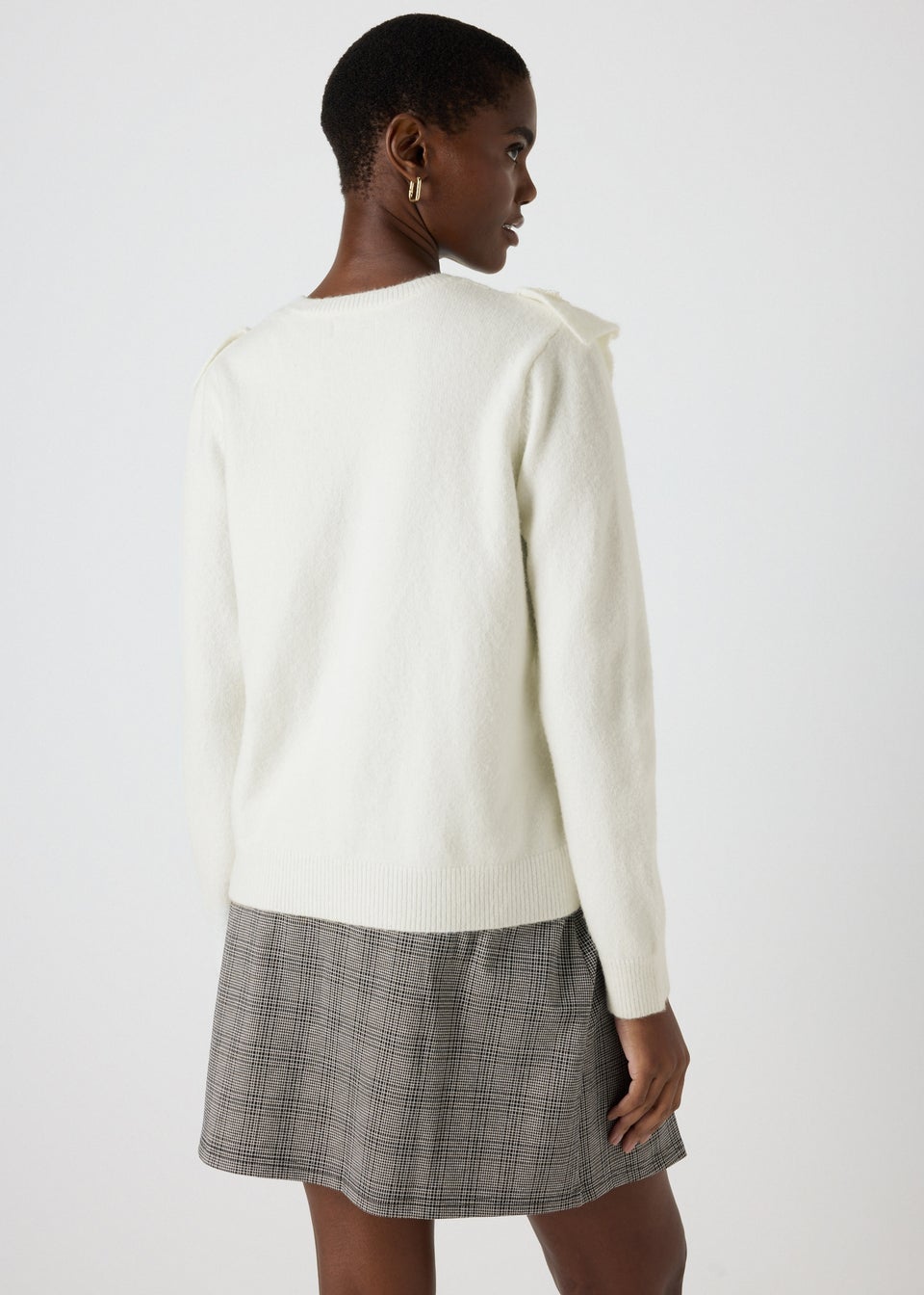 White frill jumper cheap