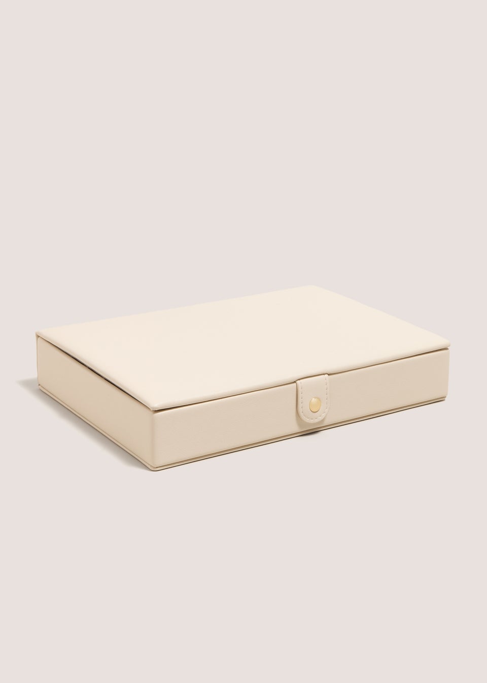 Cream PU Large Jewellery Box