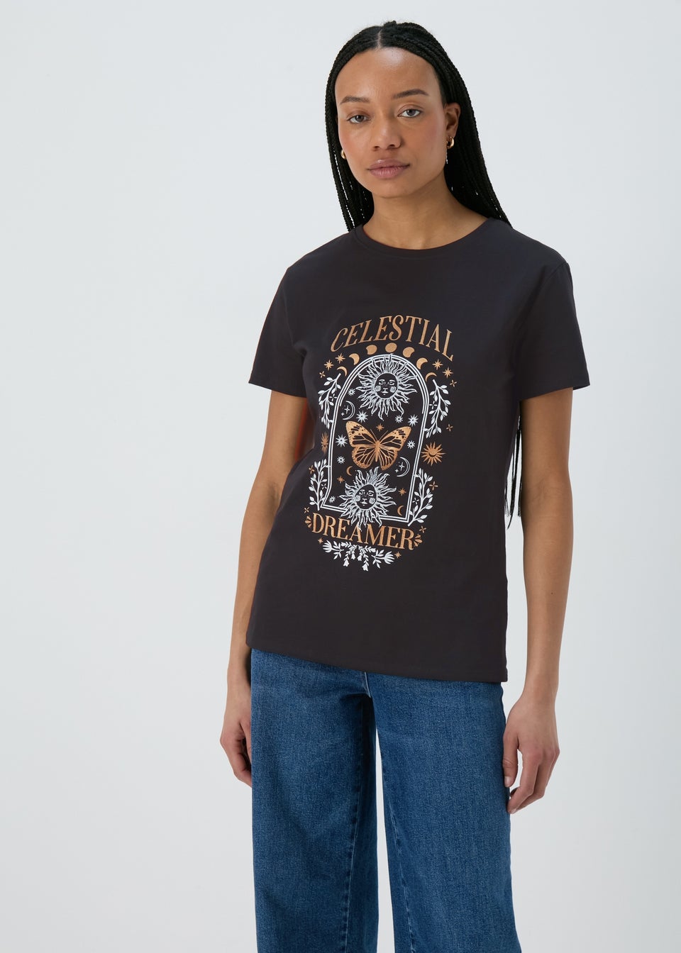 Black Celestial Graphic T-Shirt