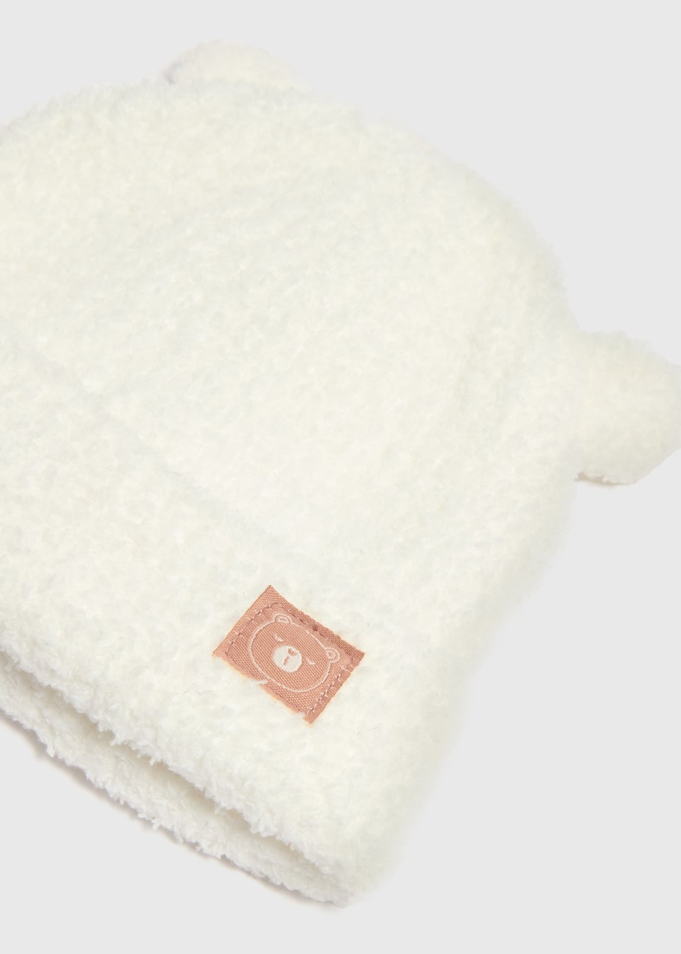 Baby Cream Fluffy Bear Beanie (Newborn-24mths)