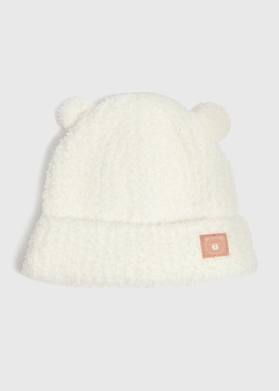 Baby Cream Fluffy Bear Beanie (Newborn-24mths)