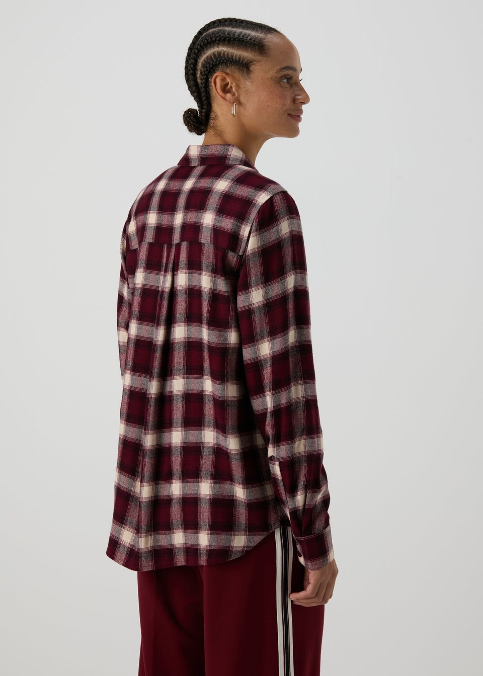 Burgundy Check Shirt