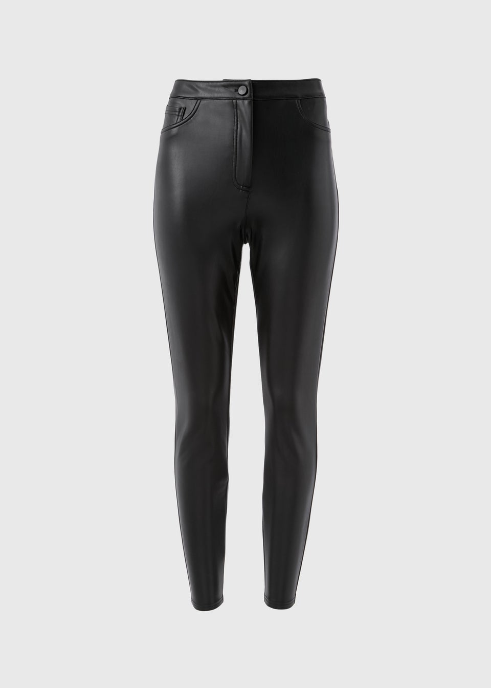 Black leather look trousers matalan outlet