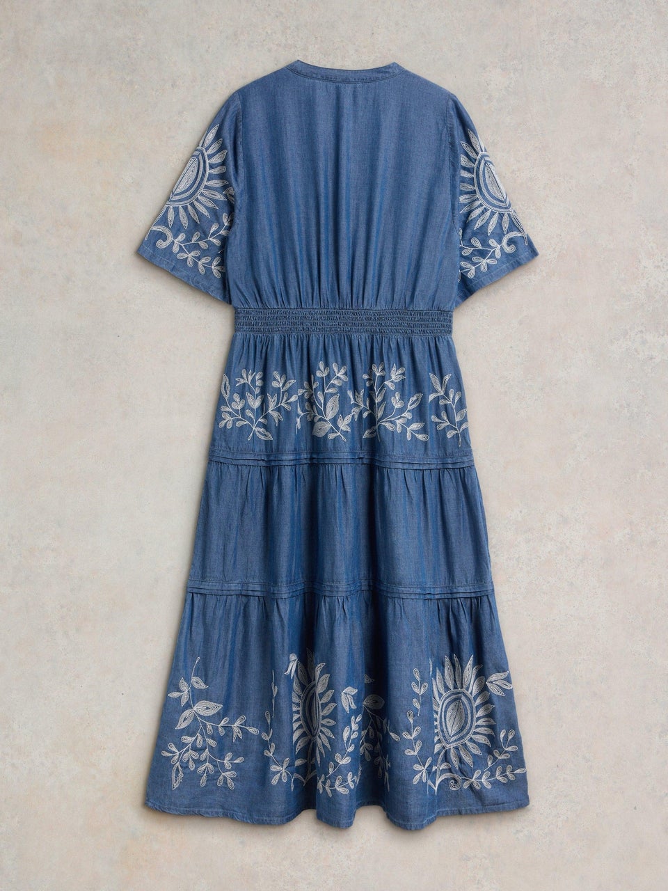 Isla Besticktes Kleid aus Denim