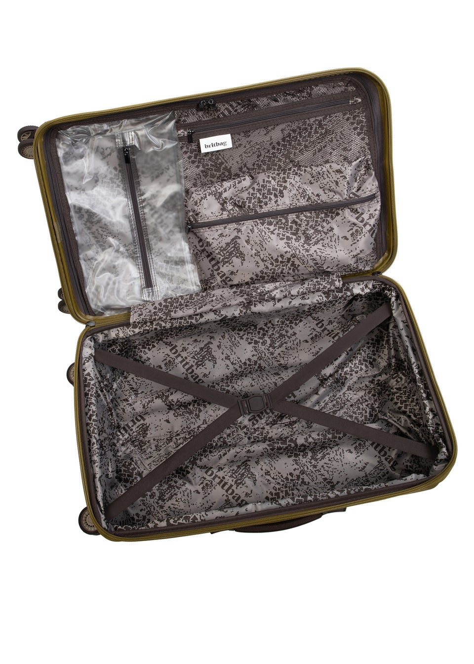 BritBag Galloway Olive Nut Suitcase with TSA Lock