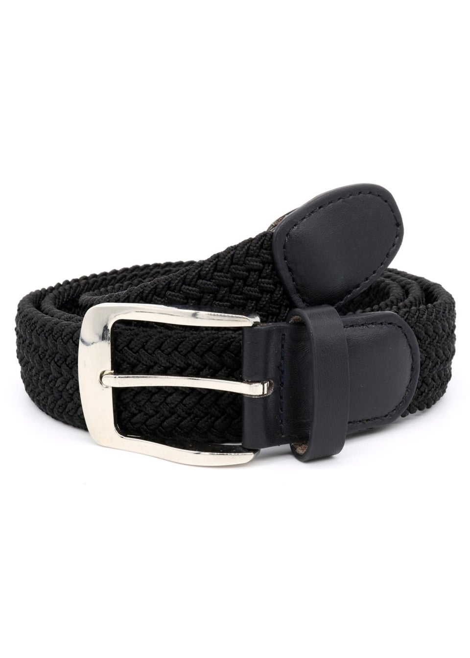 Duke Black Simon Stretch Braided Belt
