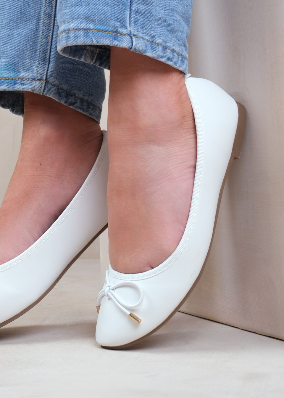 Where's That From White Pu Truth Kids Ballerina Flats