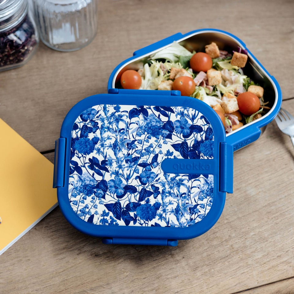 Quokka Blue Blossom Stainless Steel Lunch Box