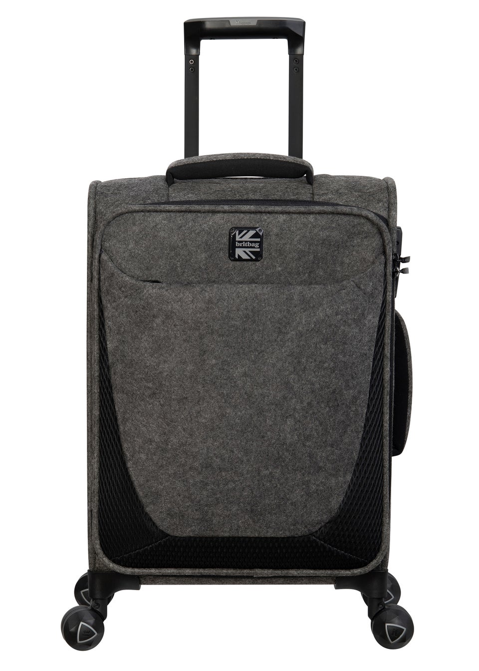 BritBag Perissa Cabin Tech Grey Suitcase with TSA Lock