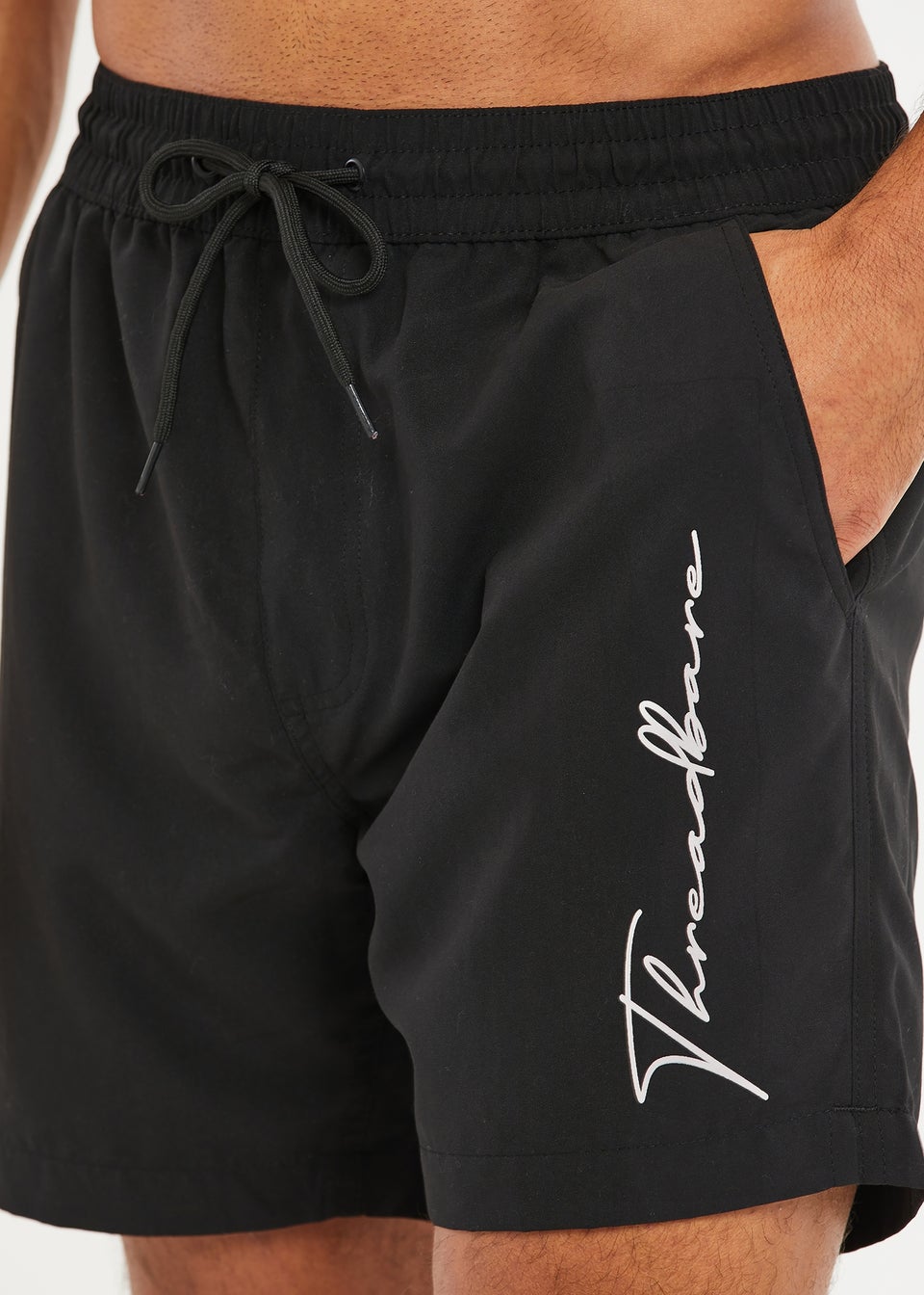 Threadbare Black Swim Shorts