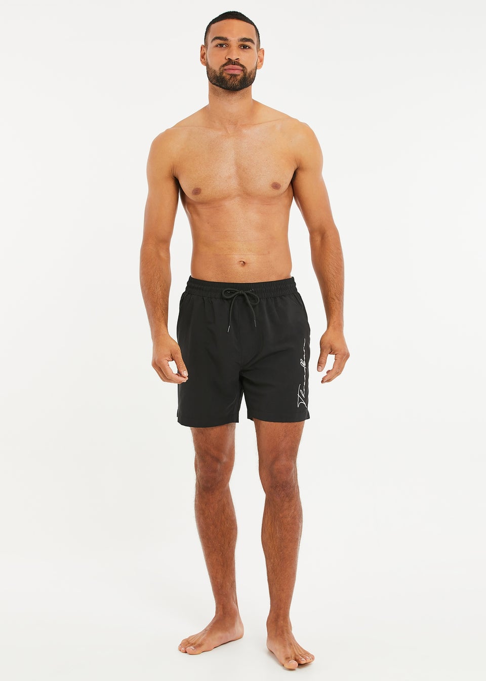 Threadbare Black Swim Shorts