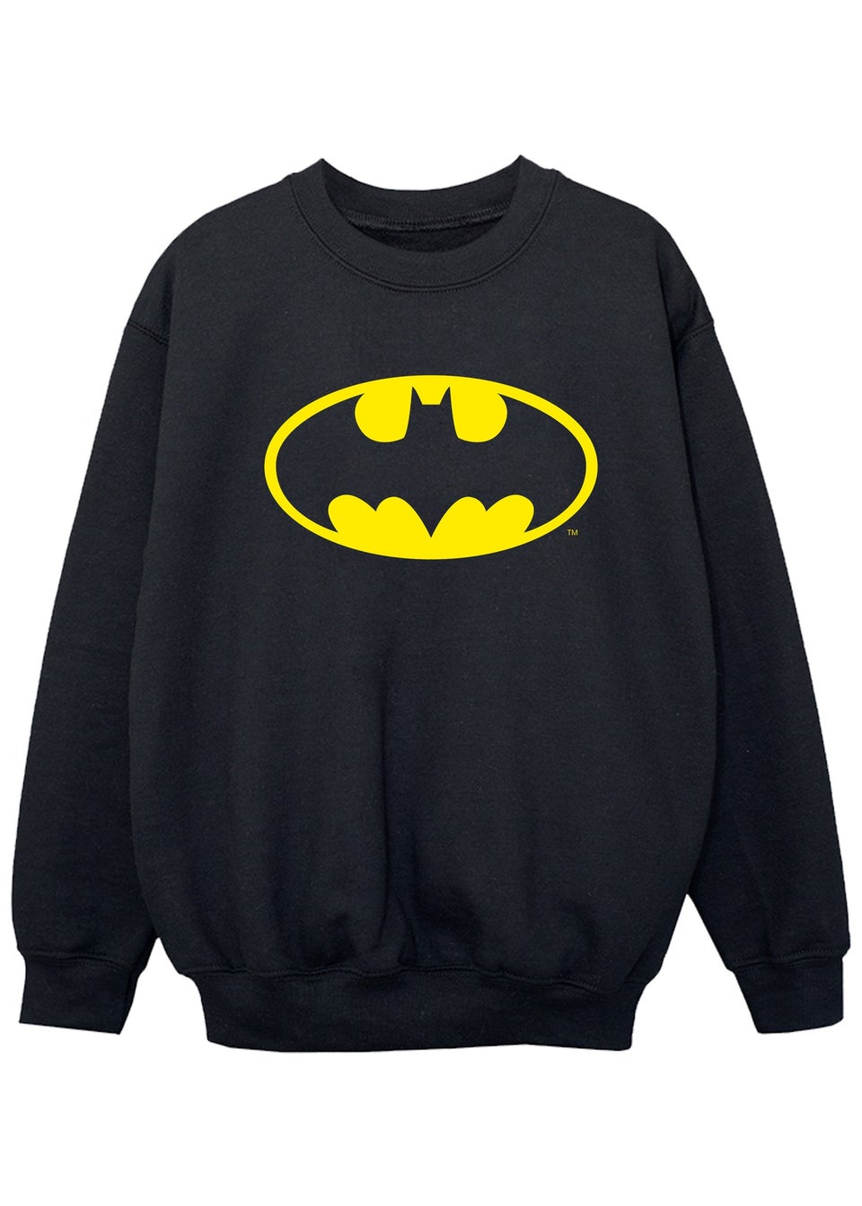 DC Comics Kids Black Batman Logo Printed Sweatshirt (3-13 yrs)