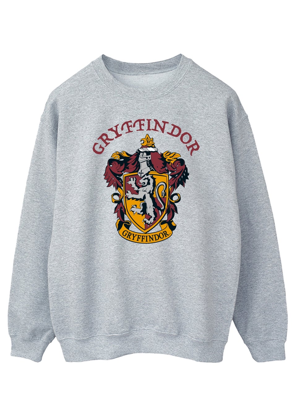 Harry Potter Gryffindor Crest Heather Grey Printed Sweatshirt