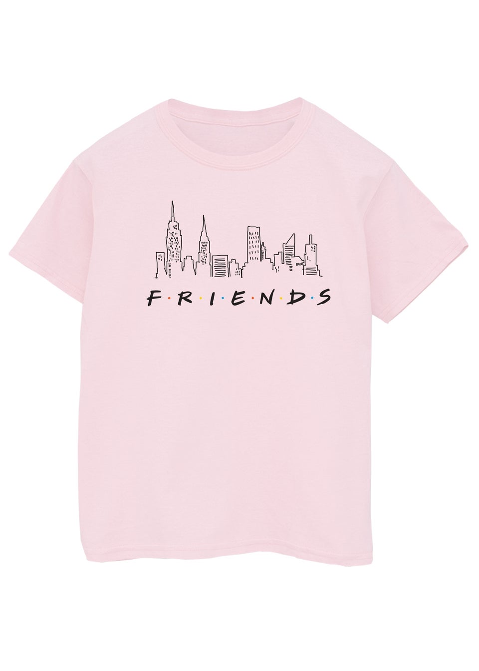 Friends Kids Baby Pink Skyline Printed T-Shirt (3-13 yrs)