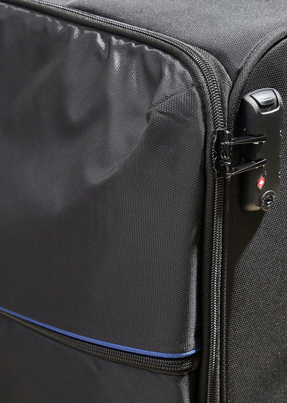 Rock Black Blue Pegasus Suitcase Matalan
