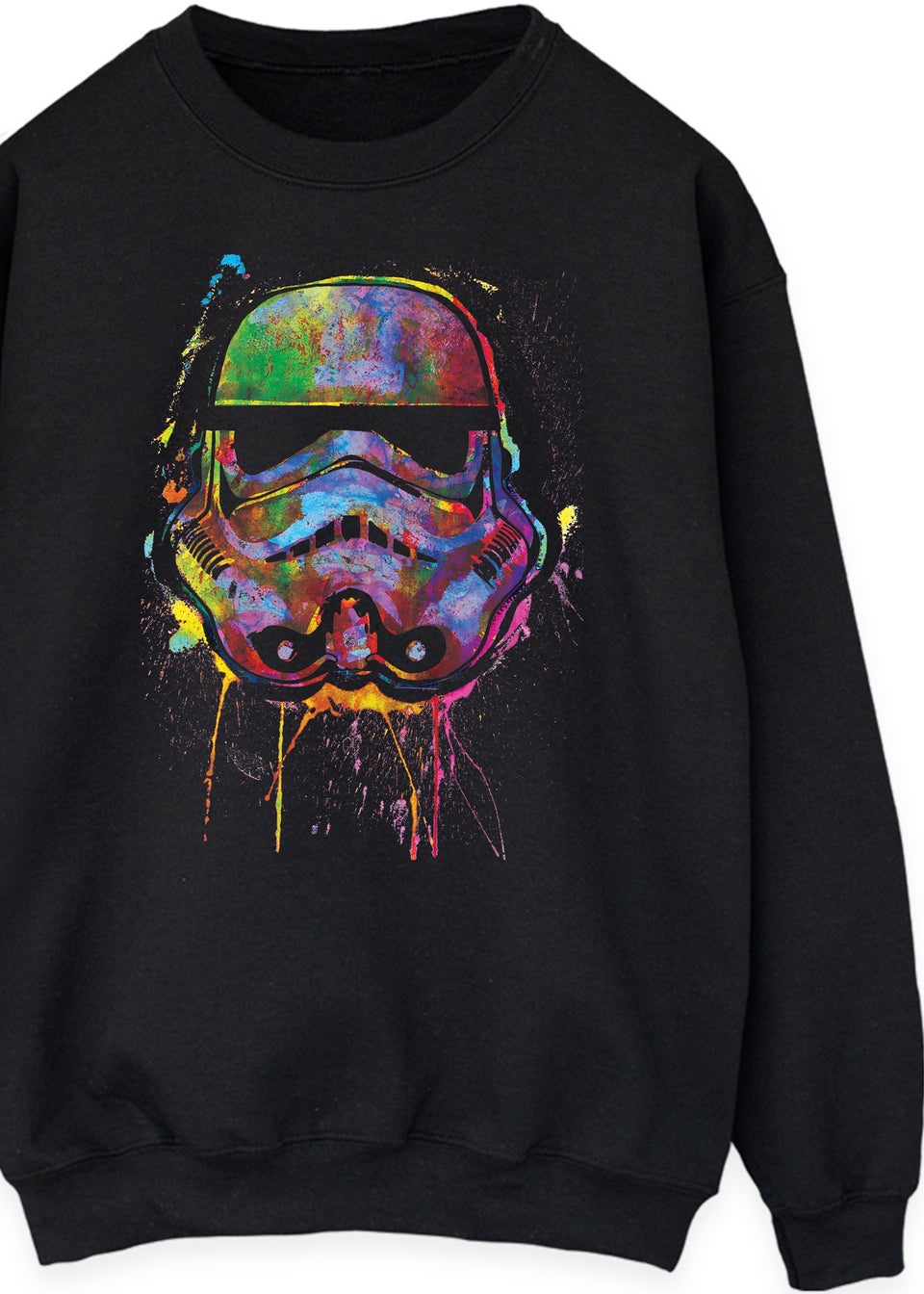 Star Wars Paint Splats Helmet Black Printed Sweatshirt