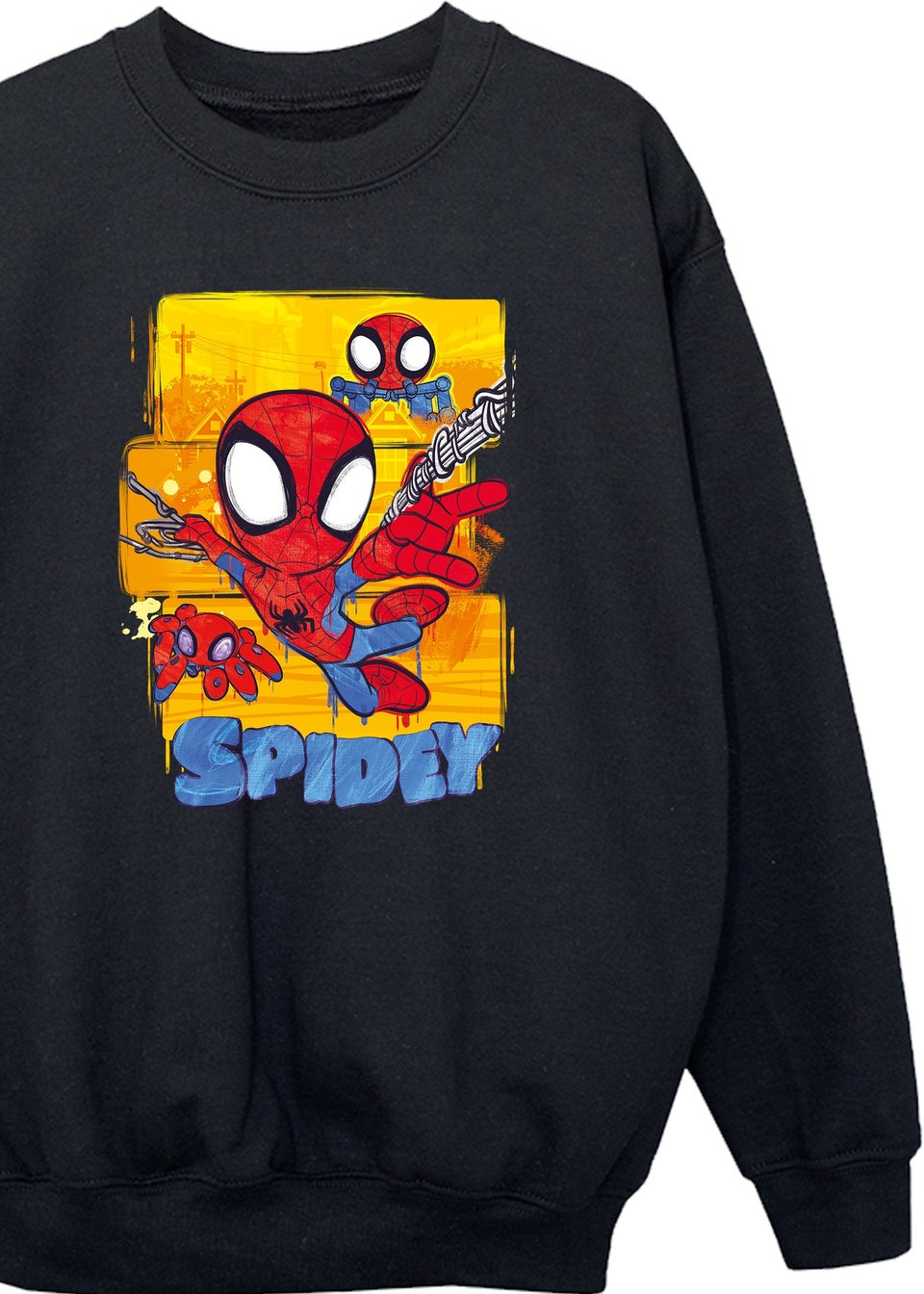 Marvel Kids Black Spidey & His Amazing Friends Flying Sweatshirt (3-13 yrs)
