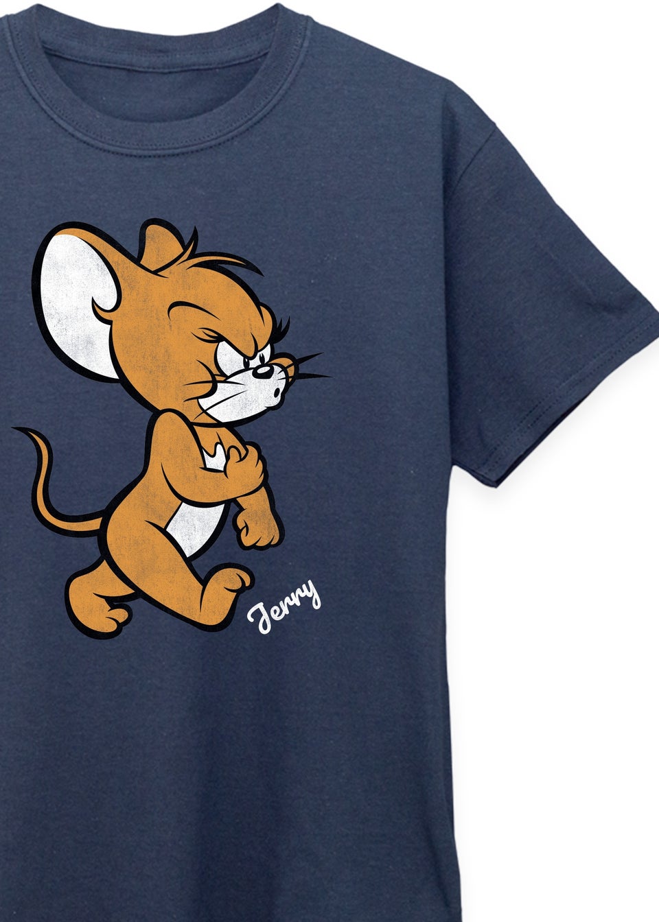 Tom & Jerry Kids Navy Angry Mouse Printed T-Shirt (3-13 yrs)