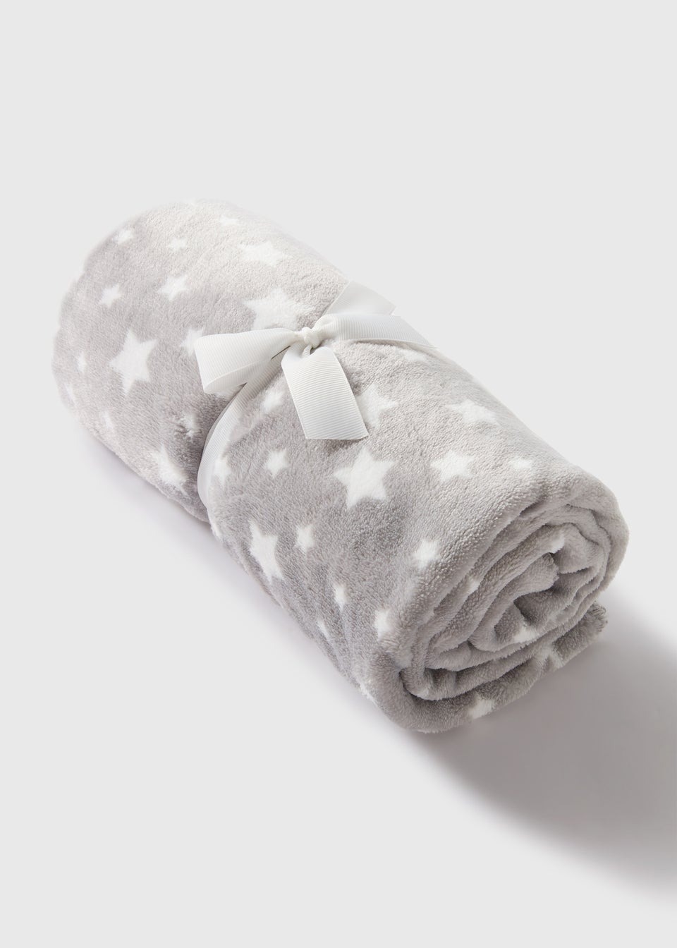 Baby Grey Star Fleece Blanket Matalan