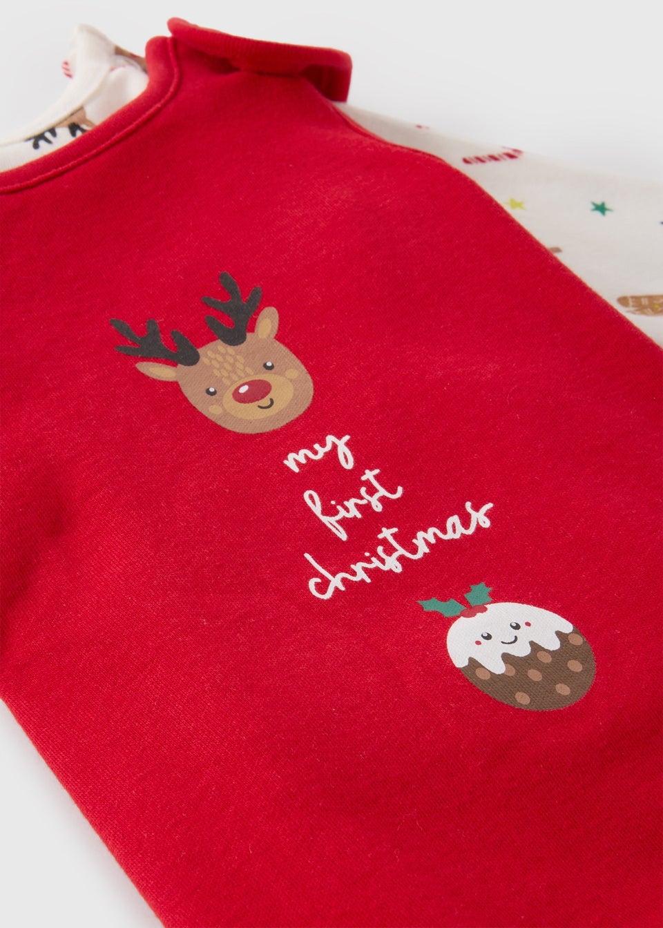 Baby Red Christmas Dungaree Top Set Newborn 12mths Matalan