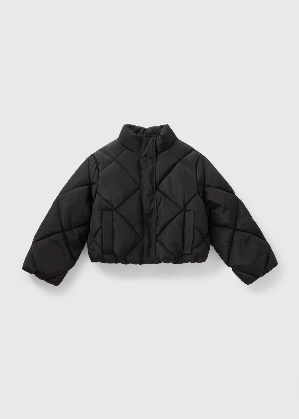Girls Black Short Padded Coat 7 15yrs Matalan