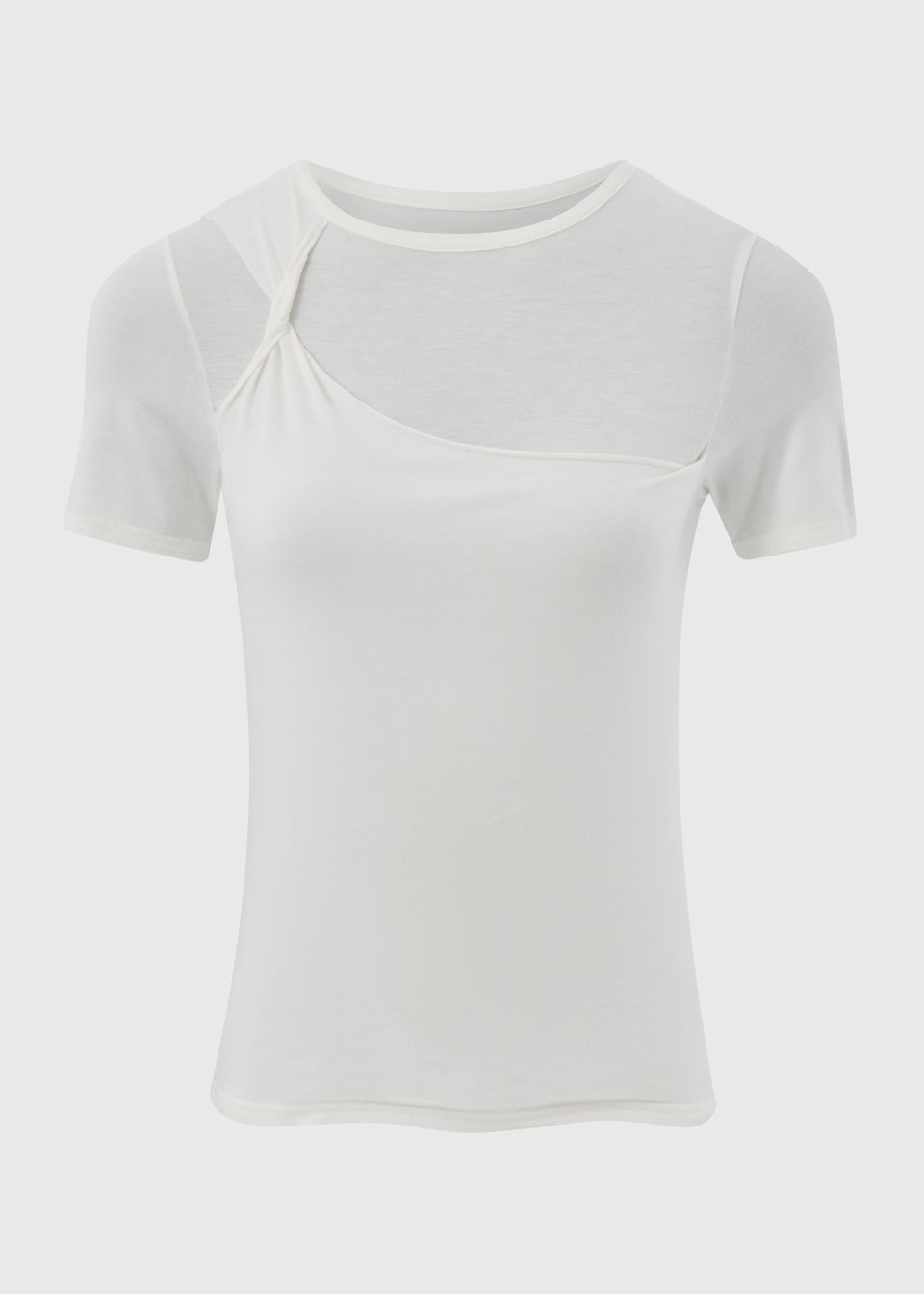 White Knot Detail Top