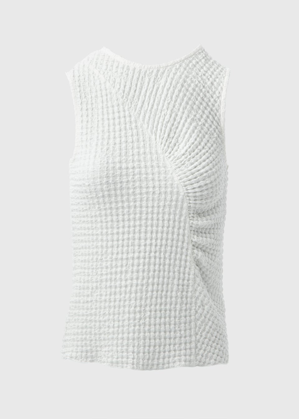 White Textured Vest