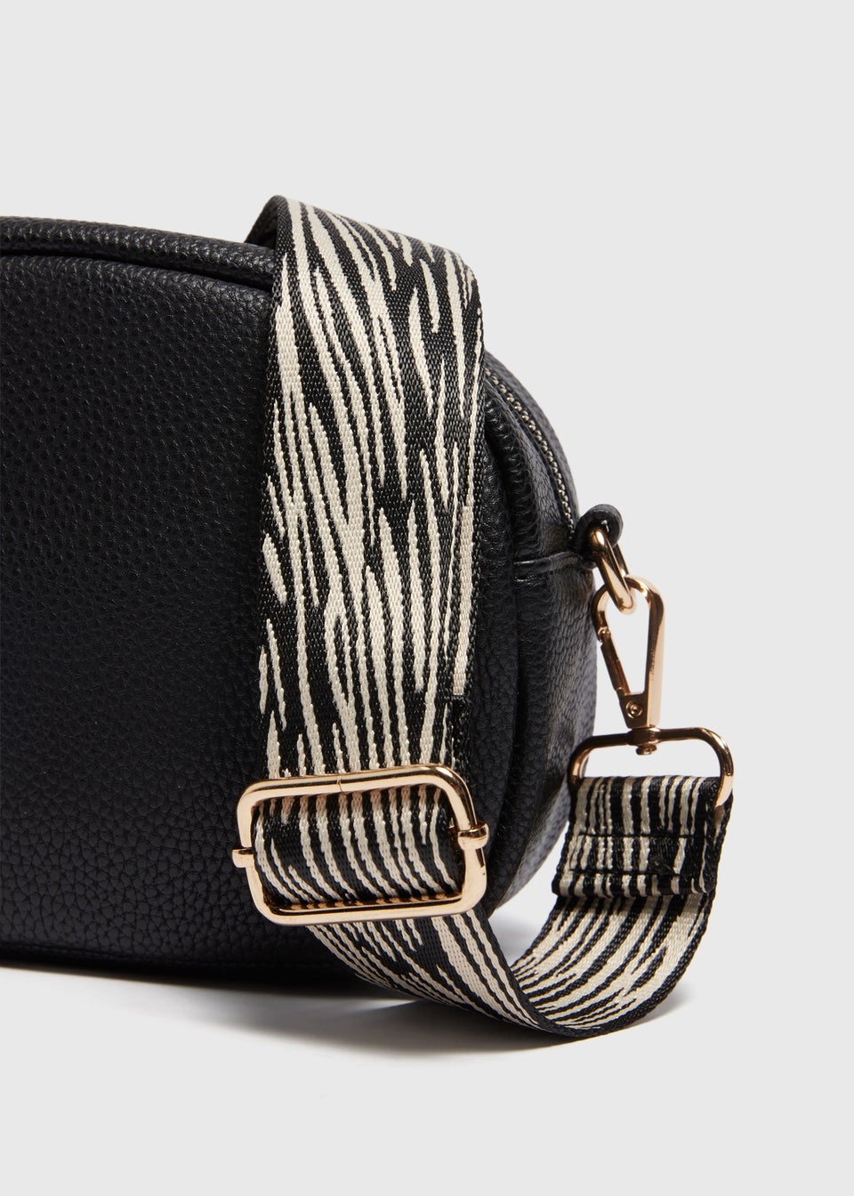Monochrome Zebra Bag Strap Matalan