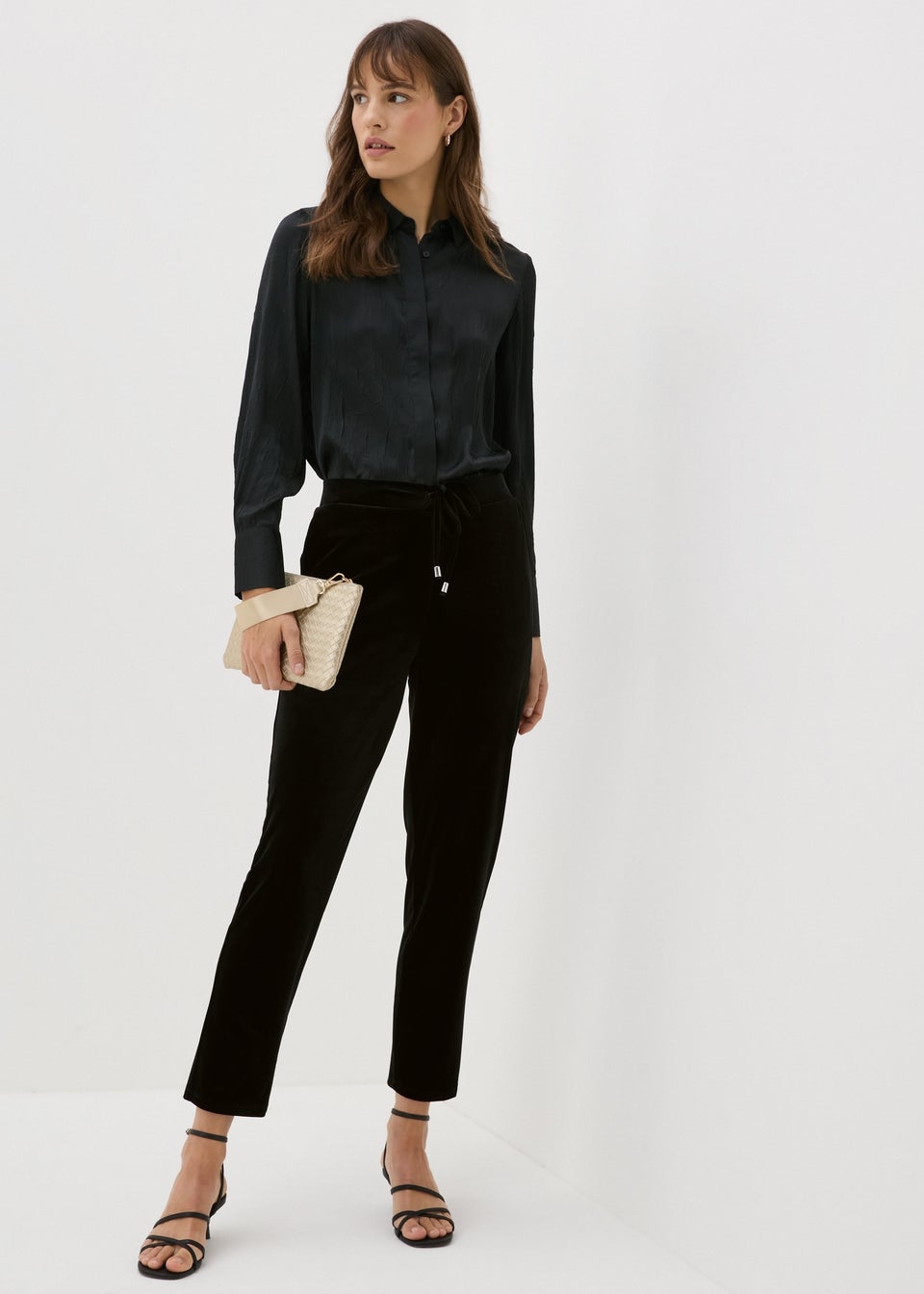 Black Velvet Harem Trousers