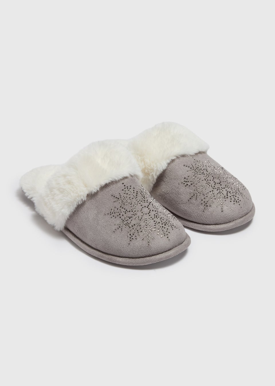Wondrous Stone Snowflake Mule Slippers Matalan