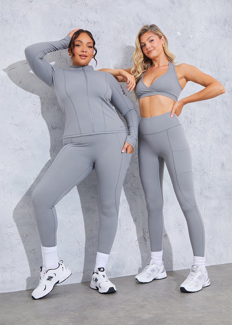 In The Style Grey Seam Detail Leggings