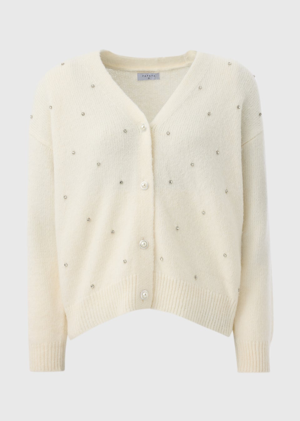 Cream Embellished Cardigan - Matalan