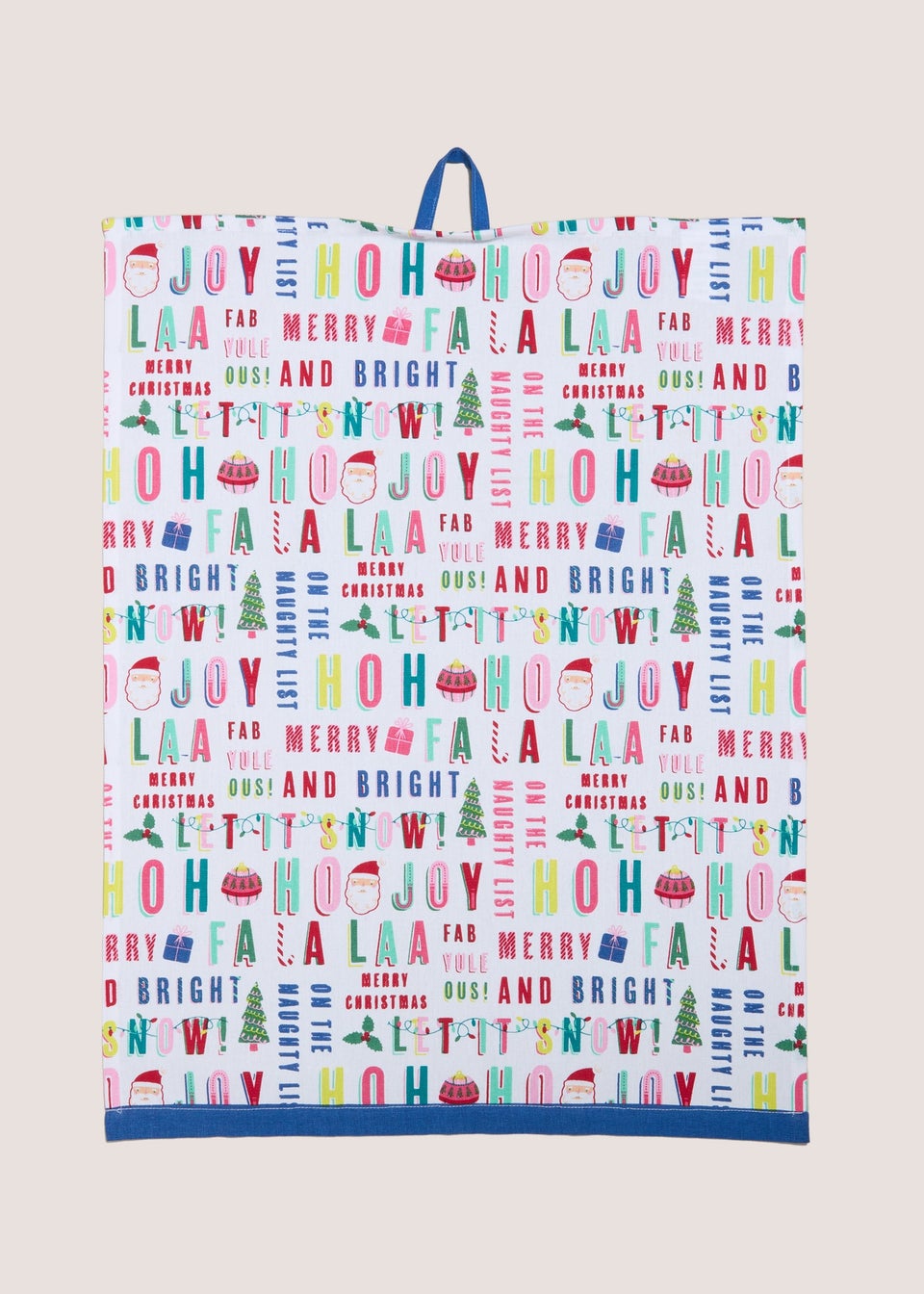 Multi Joyful Slogan Tea Towel