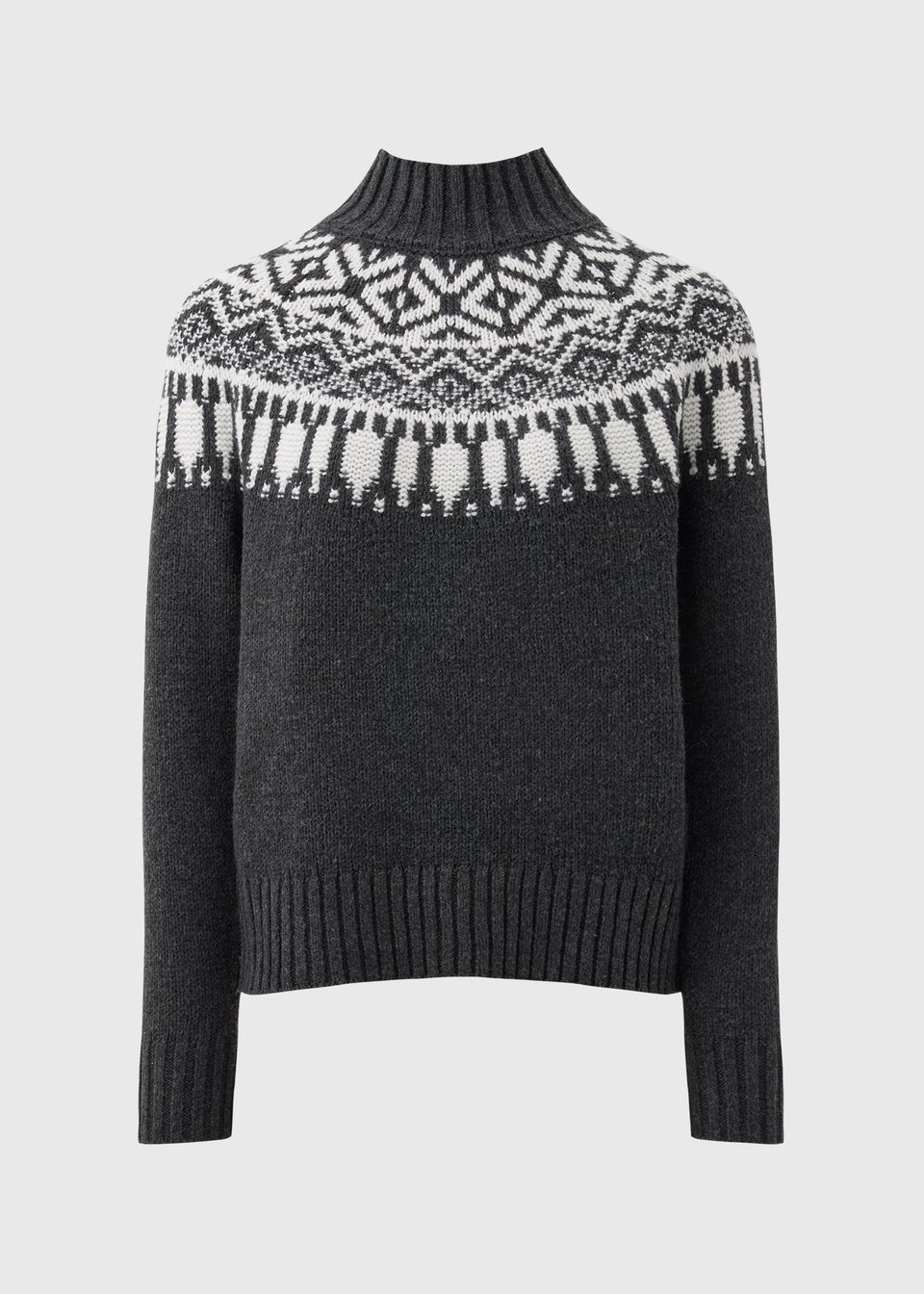 Charcoal Fairisle Jumper