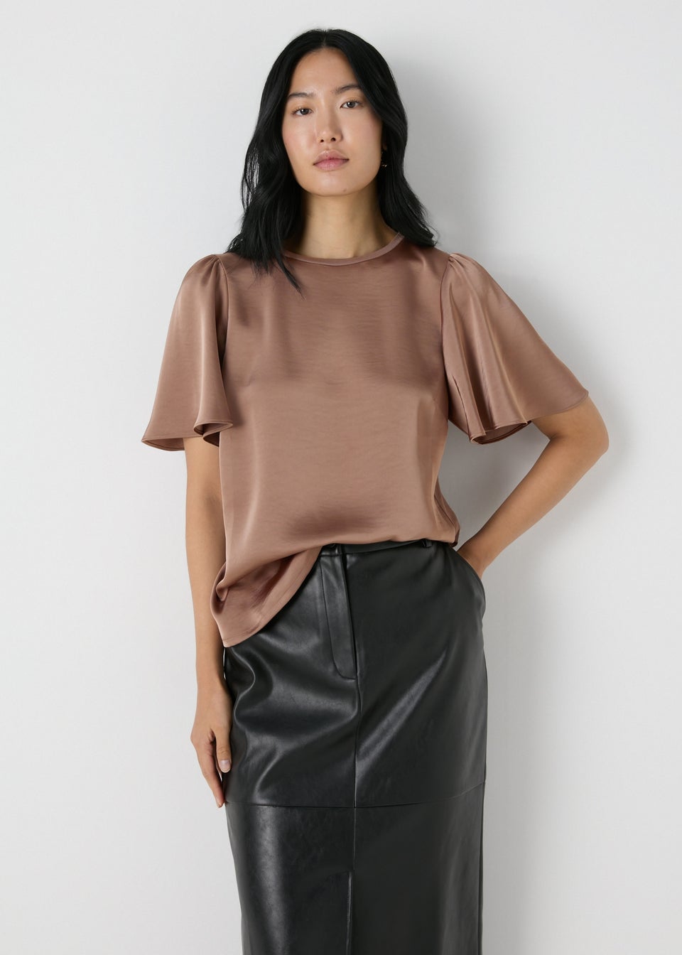 Satin top champagne sales