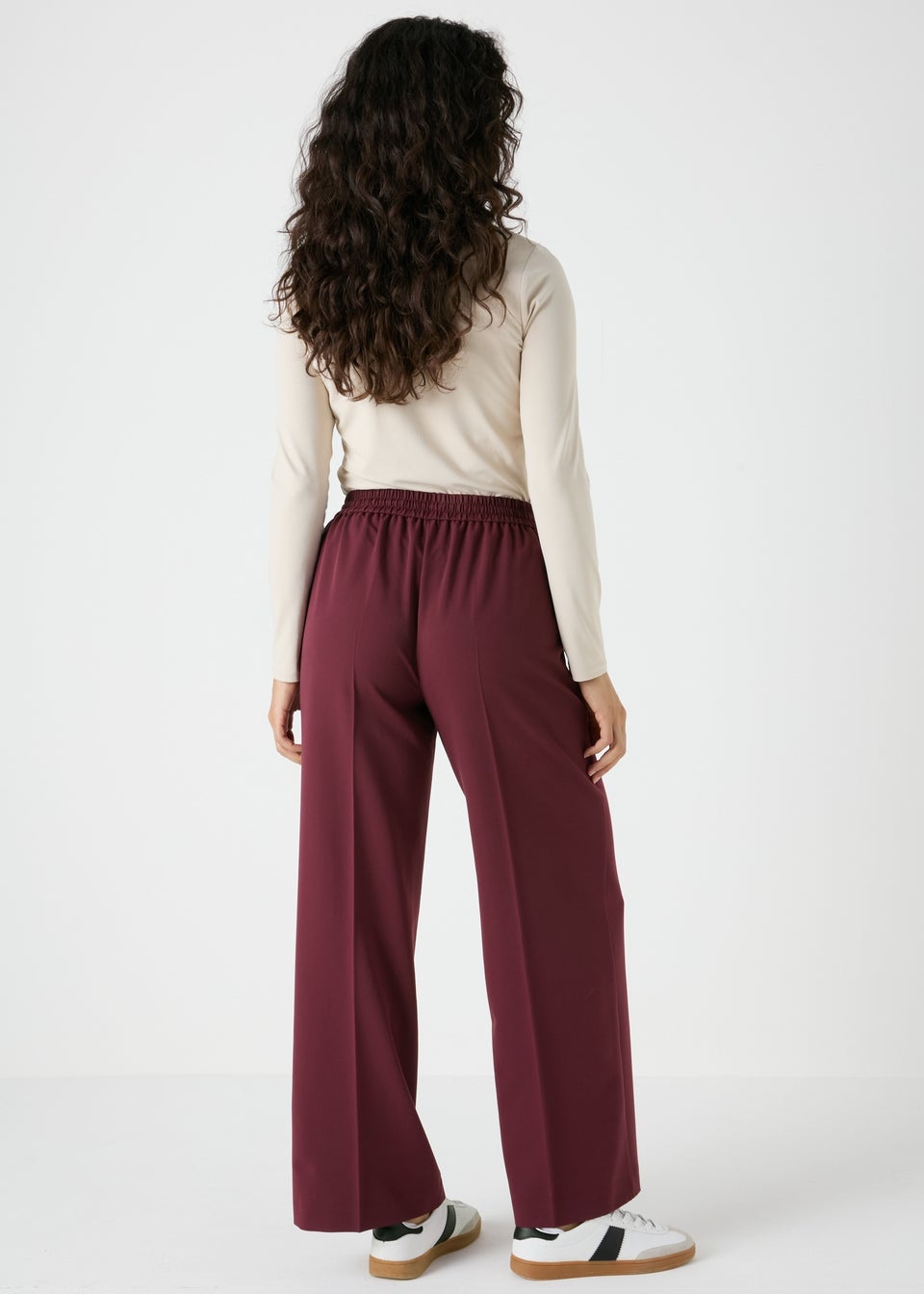 Wine Wide Leg Trousers Matalan