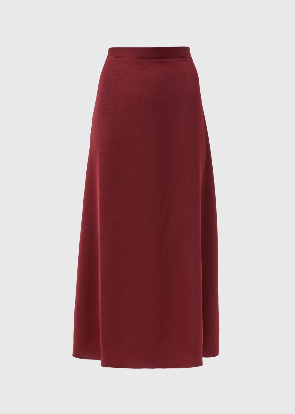 Burgundy Satin Midaxi Skirt Matalan