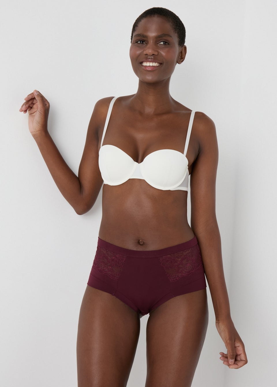 3 Pack Multicoloured Brushed Midi Knickers