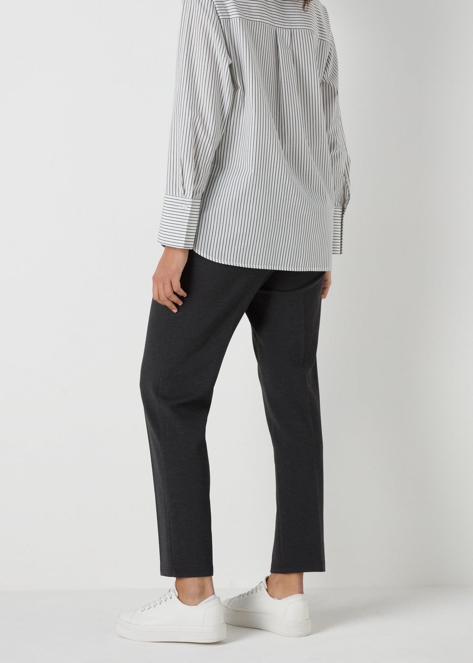 Et Vous Grey Ponte Straight Trousers