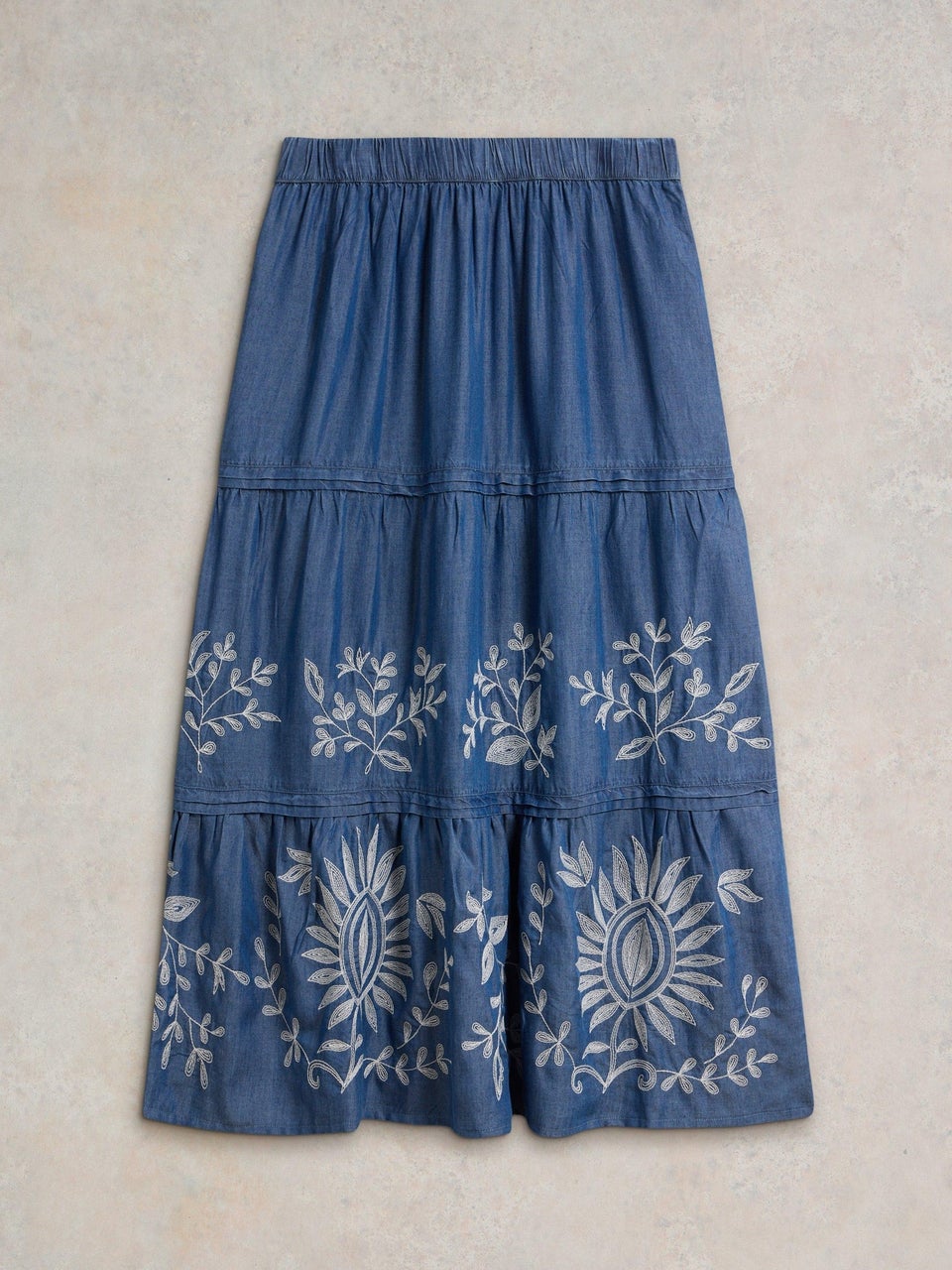 Isla Bestickter Denimrock