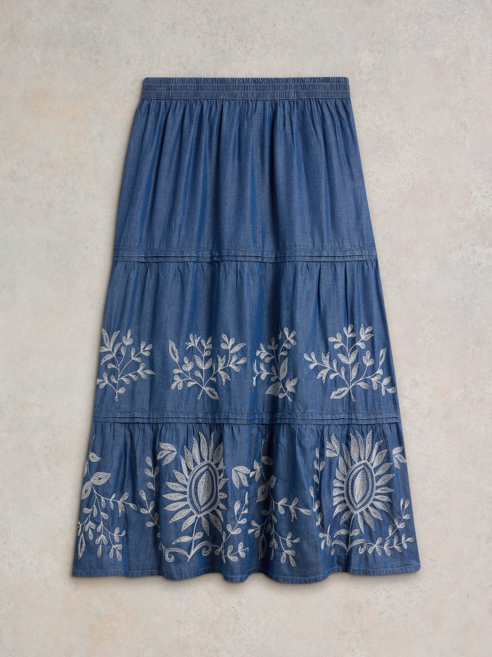 Isla Bestickter Denimrock