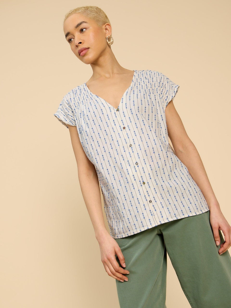 Ärmellose Bluse Rae aus Bio-Baumwolle