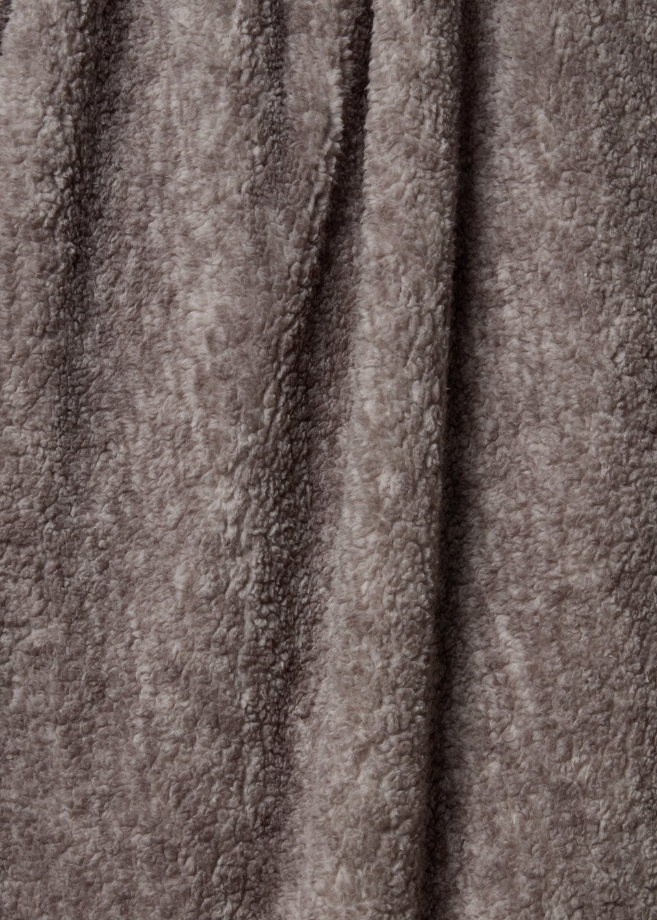 Grey Double Sided Sherpa Throw Matalan