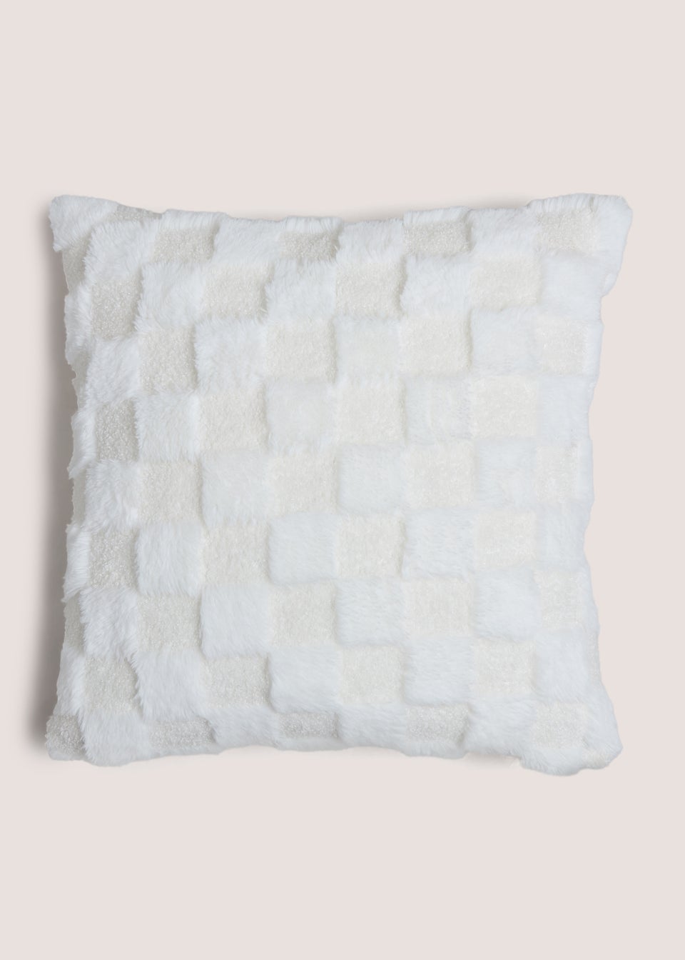 White Checkerboard Cushion
