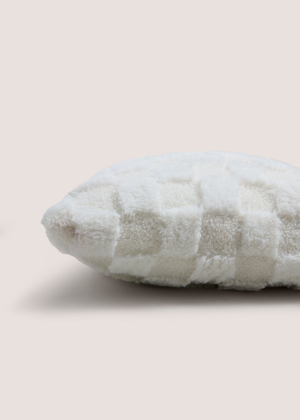 White Checkerboard Cushion