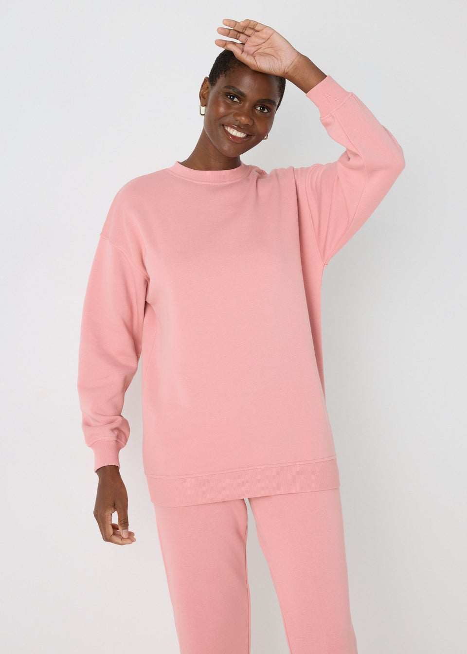 Pink Longline Sweatshirt Matalan
