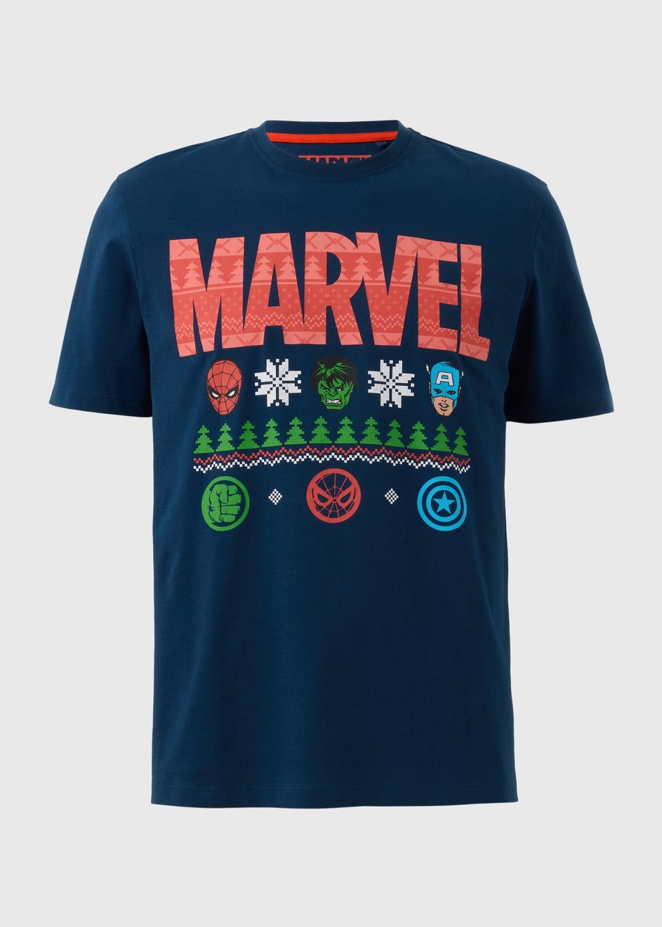 Marvel Navy Christmas T-Shirt