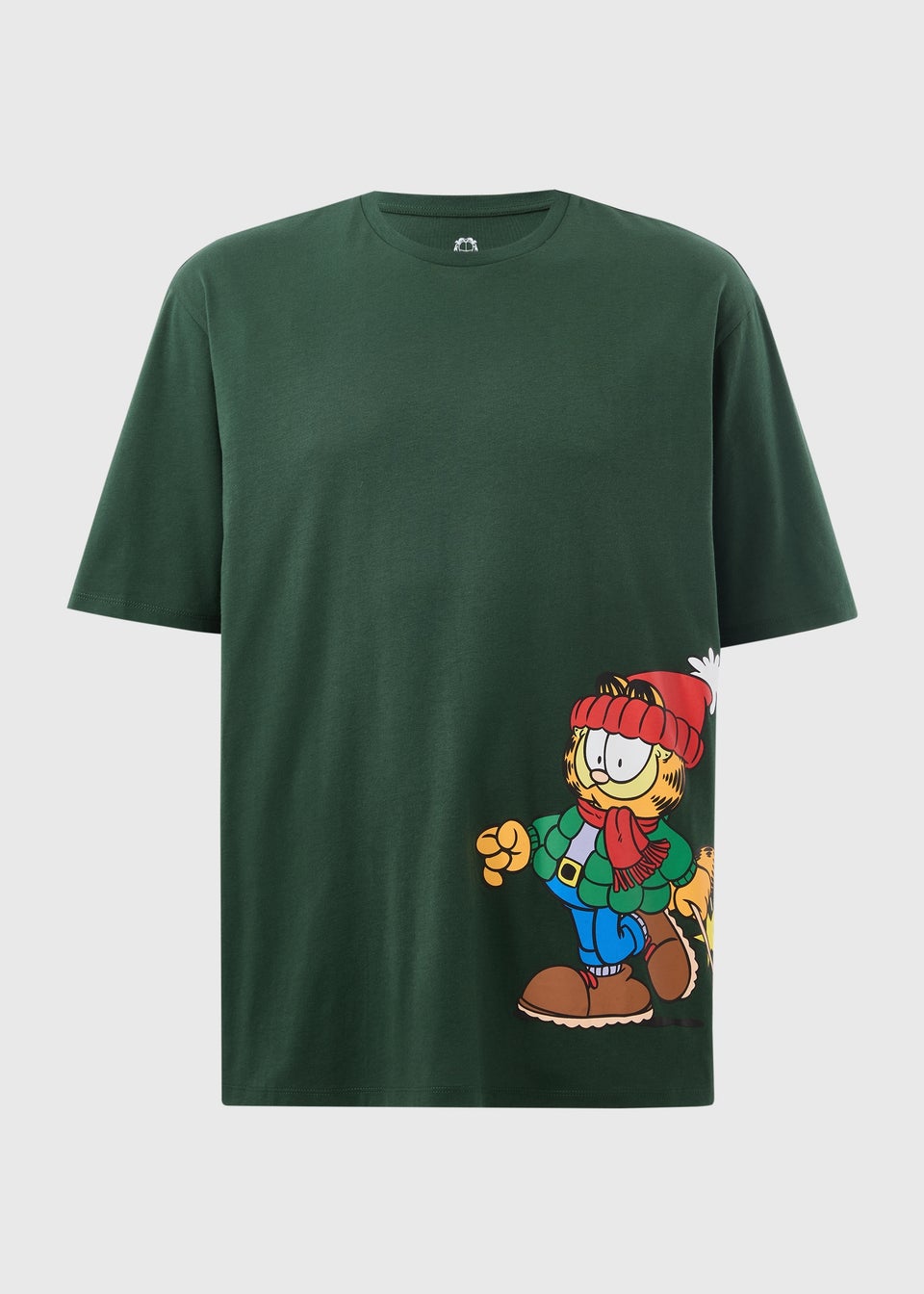 Green Christmas Garfield T Shirt Matalan