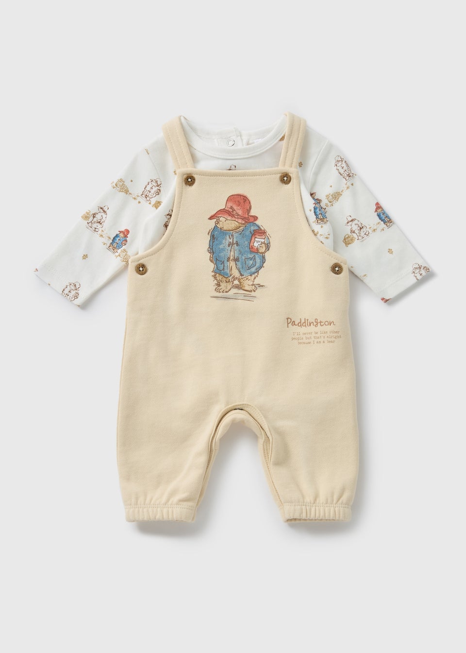 Paddington Baby Cream Dungaree Set Newborn 18mths Matalan