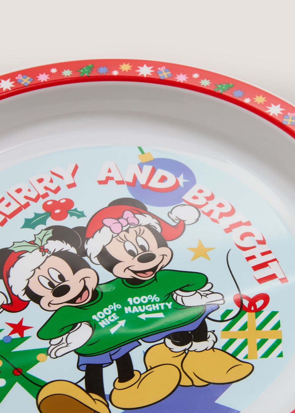 Mickey mouse christmas plates store